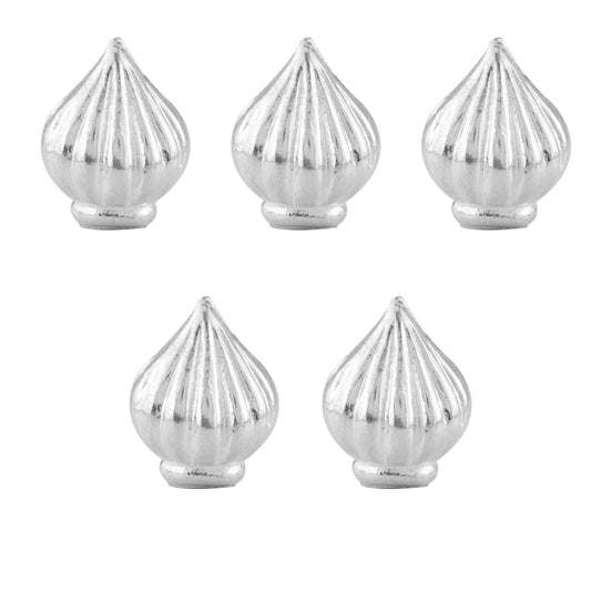 97%-99% Pure Silver Puja, Pooja Item Set | Ganesh Chaturthi Special Silver Combo of 5 Modak for Puja, Gift and Mandir | Silver, Pack of 5 Items