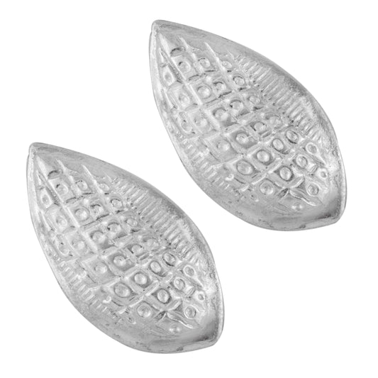 97%-99% Pure Silver Badam (Almond) Dryfruit for Puja Pooja, Gift, Holy Offering, Bhog, Mandir and Temple Décor | Pure Silver Puja Item (Pack of 2pc)