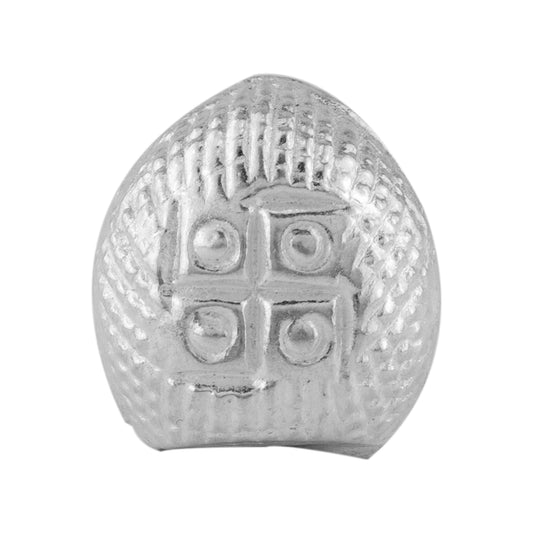 97%-99% Pure Silver Supari with Swastik for Puja Pooja, Gift, Holy Offering, Bhog, Mandir and Temple Decor (1pc)