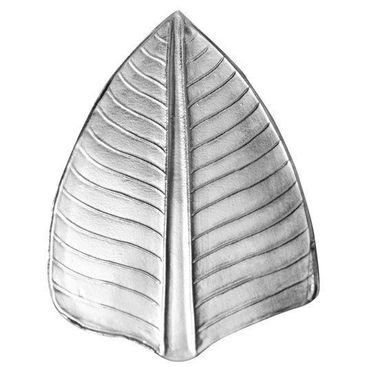 97%-99% Pure Silver Banana Leaf for Puja Pooja, Gift, Holy Offering, Bhog, Mandir and Temple Decor (1pc)