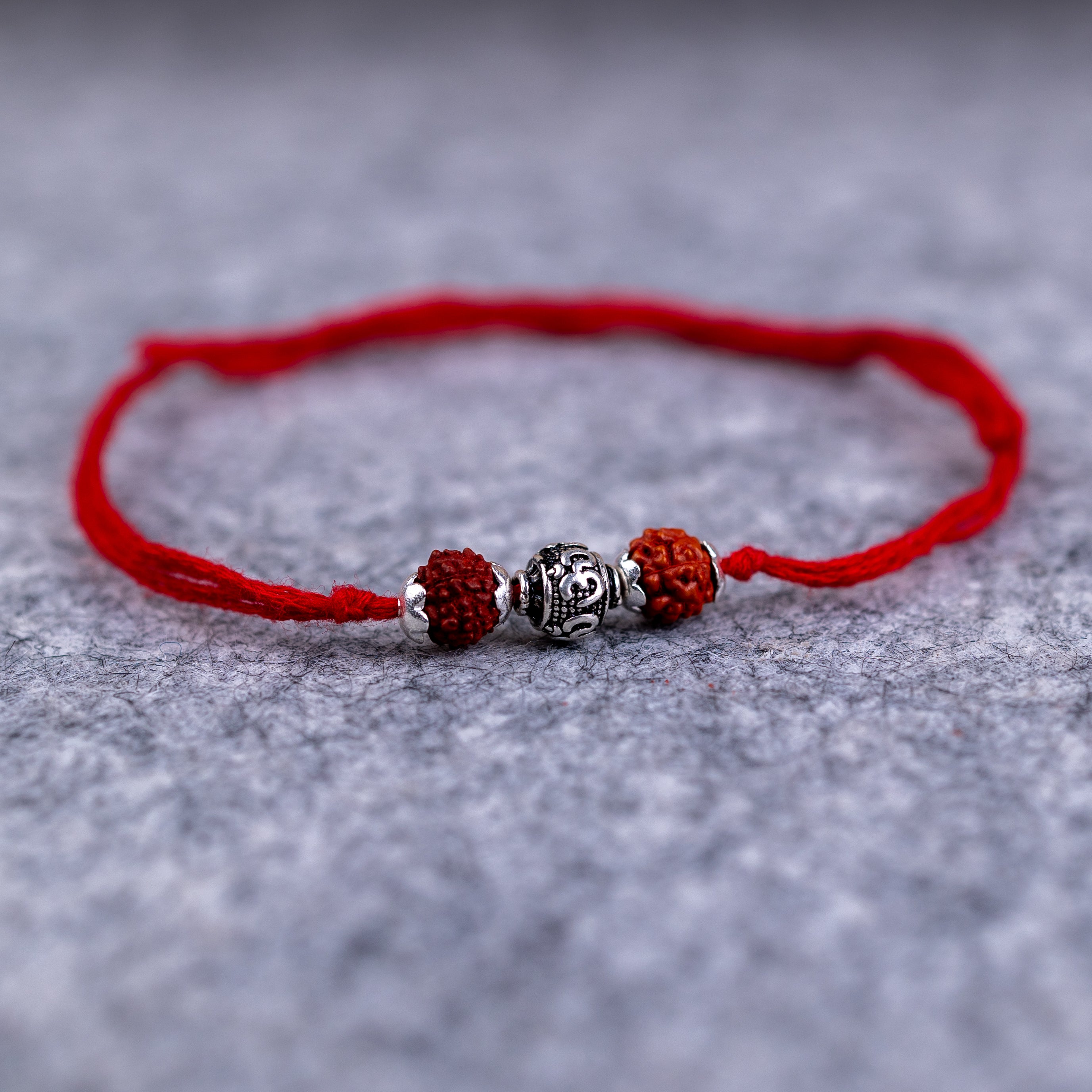 Thread Rakhi – Authentic Silver & Rudraksha Designs – Hem Jewels