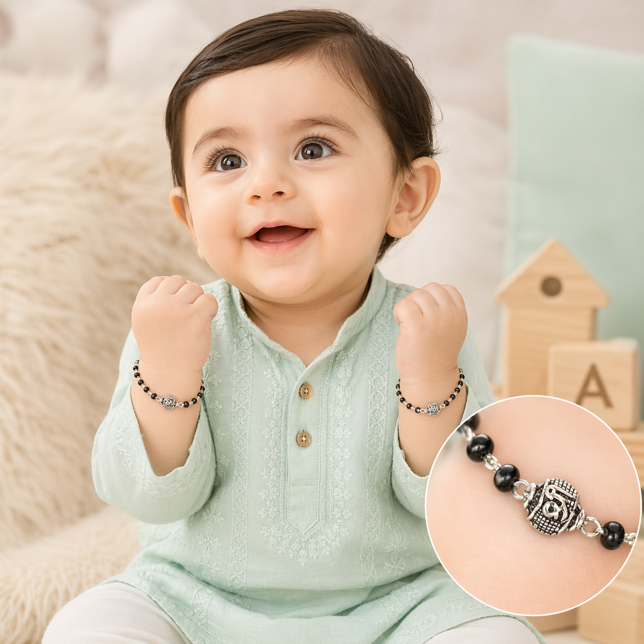 925 Sterling Silver Shree baby Nazariya (0-2 years)