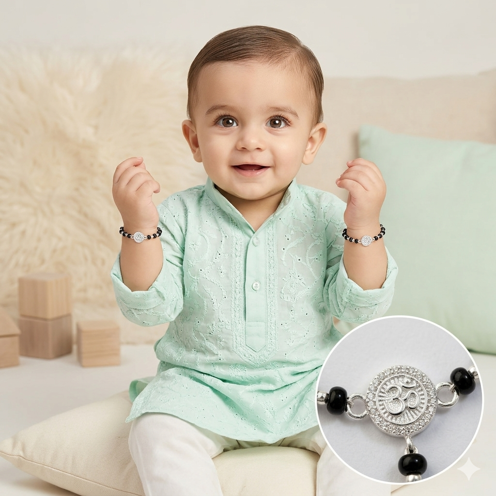 925 Sterling Silver om with rung baby Nazariya (0-2 years)