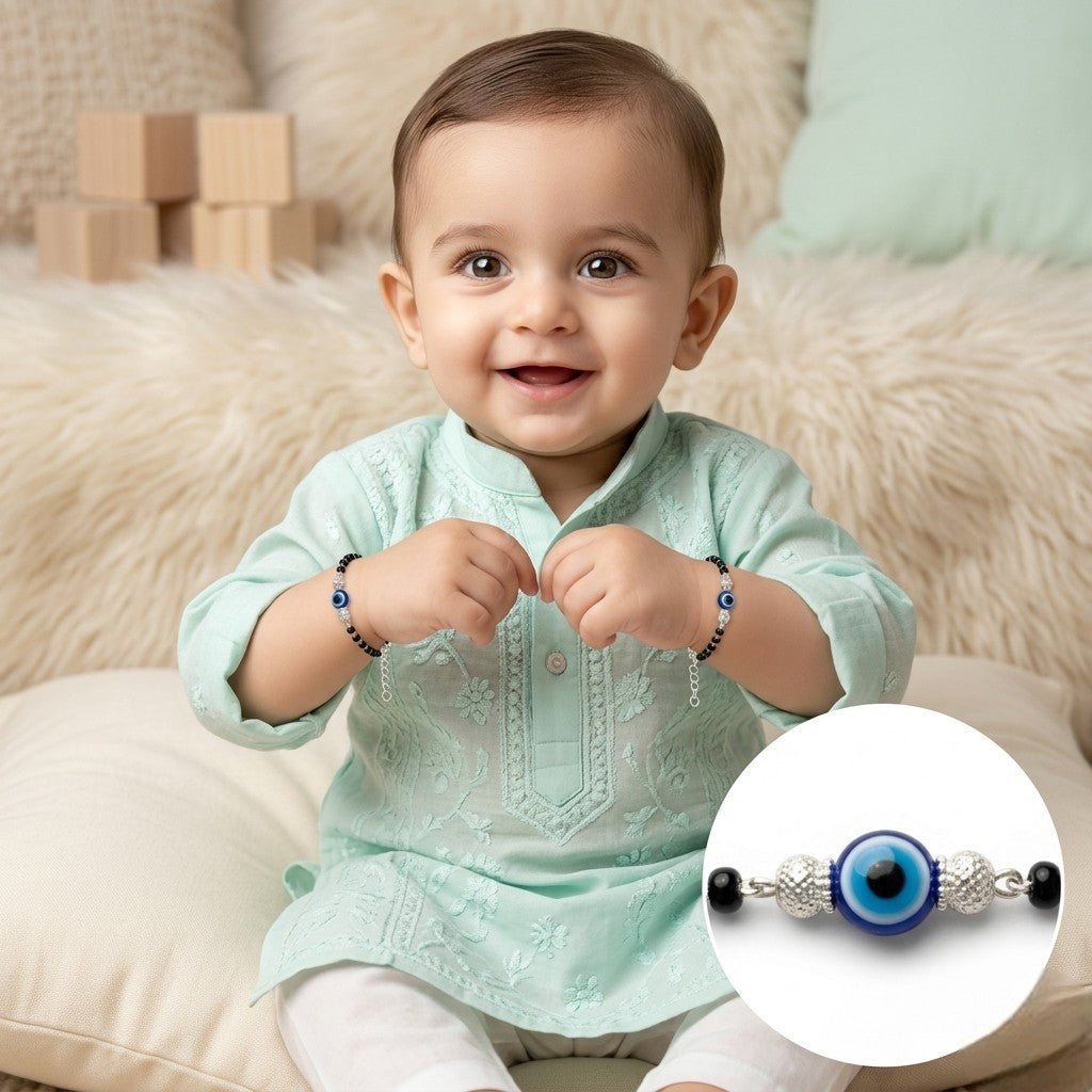 925 Sterling Silver Evil Eye Nazariya (0-2 years)