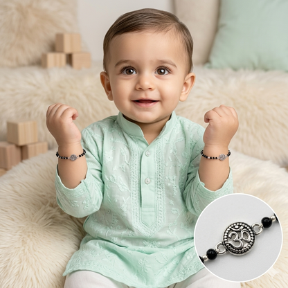 925 Sterling Silver Om Charm baby Nazariya (0-2 years)