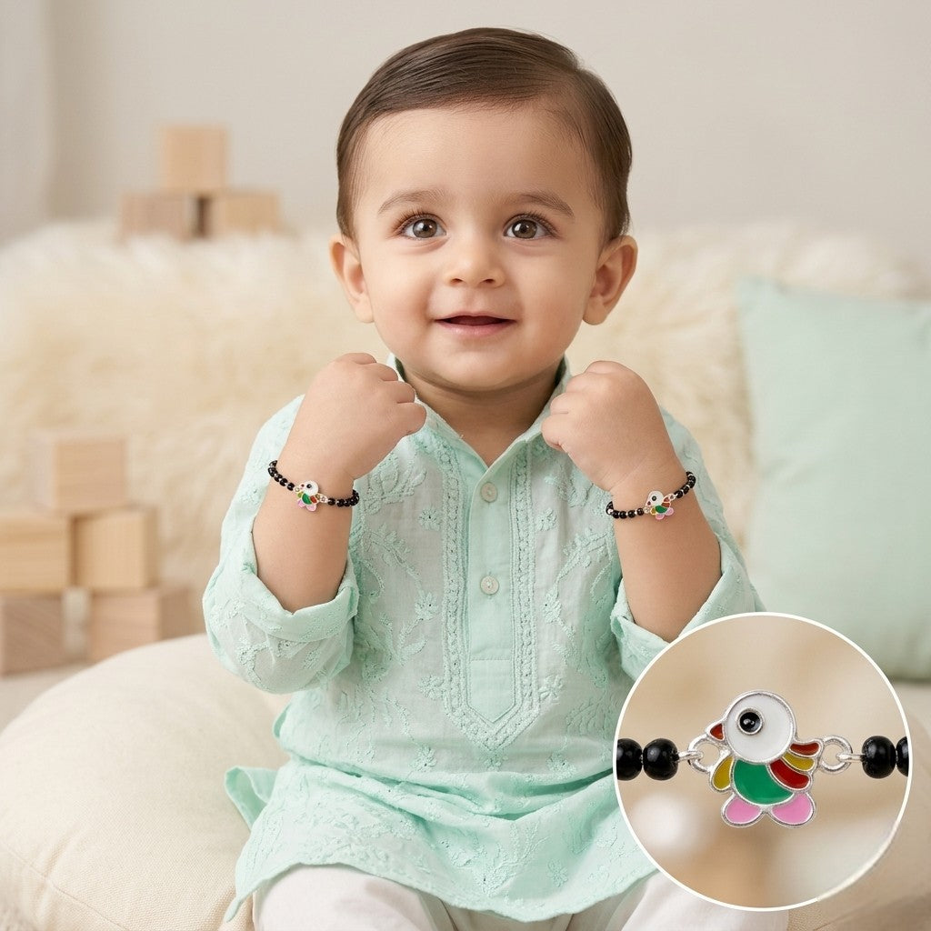 925 Sterling Silver Bird Motif Baby Nazariya (0-2 years)