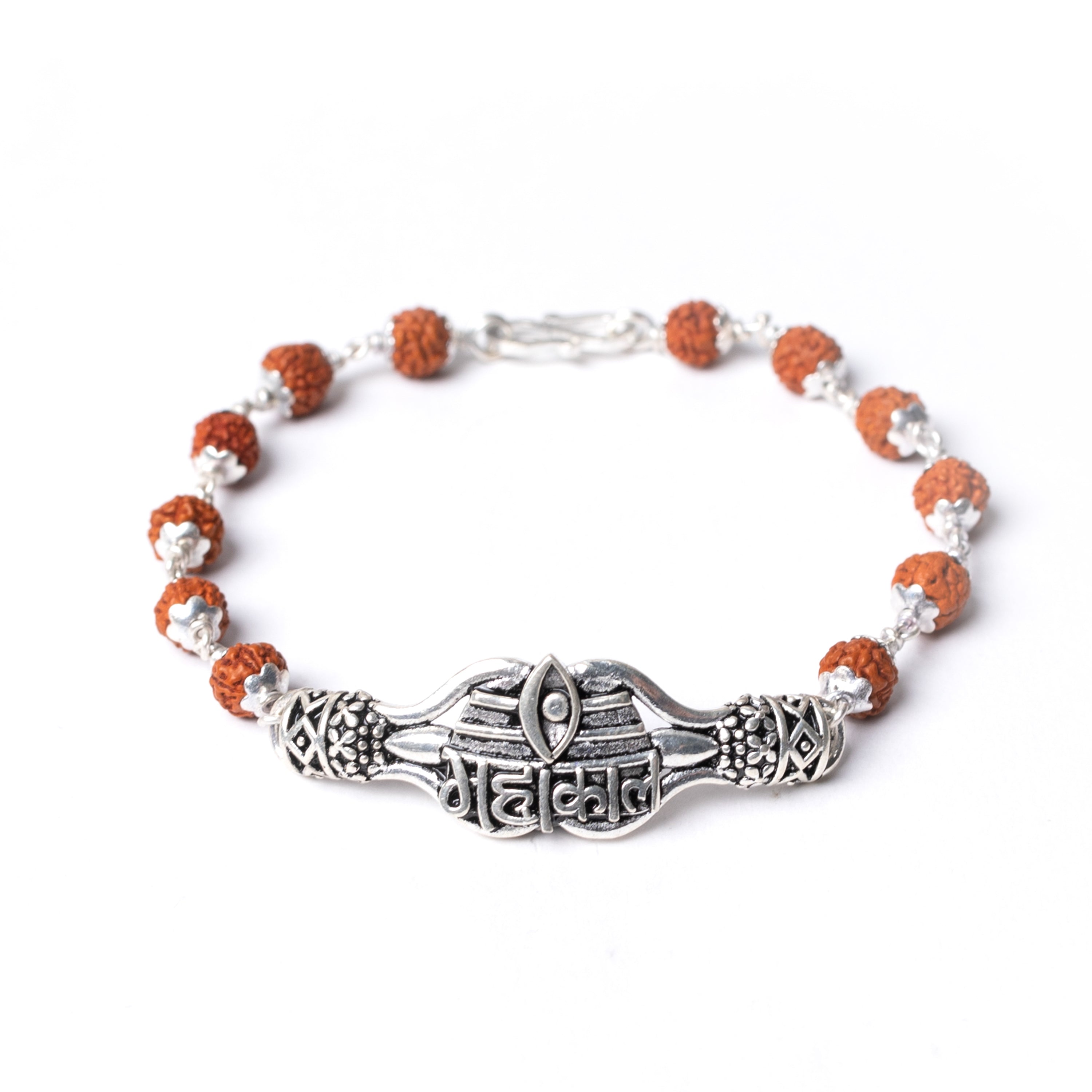 Buy Handmade Sterling Silver Lord Shiva Trident Kada Mahakal Bracelet,  Rudraksh Bracelet, Customized Babhubali Bangle Kada Giftig Jewelry Nsk696  Online in India - Etsy