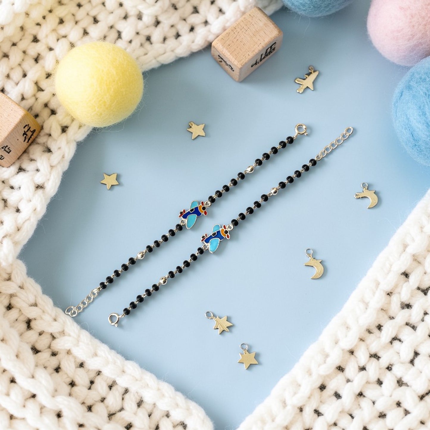 925 Sterling Silver Airplane Charm Baby Nazariya (0-2 years)