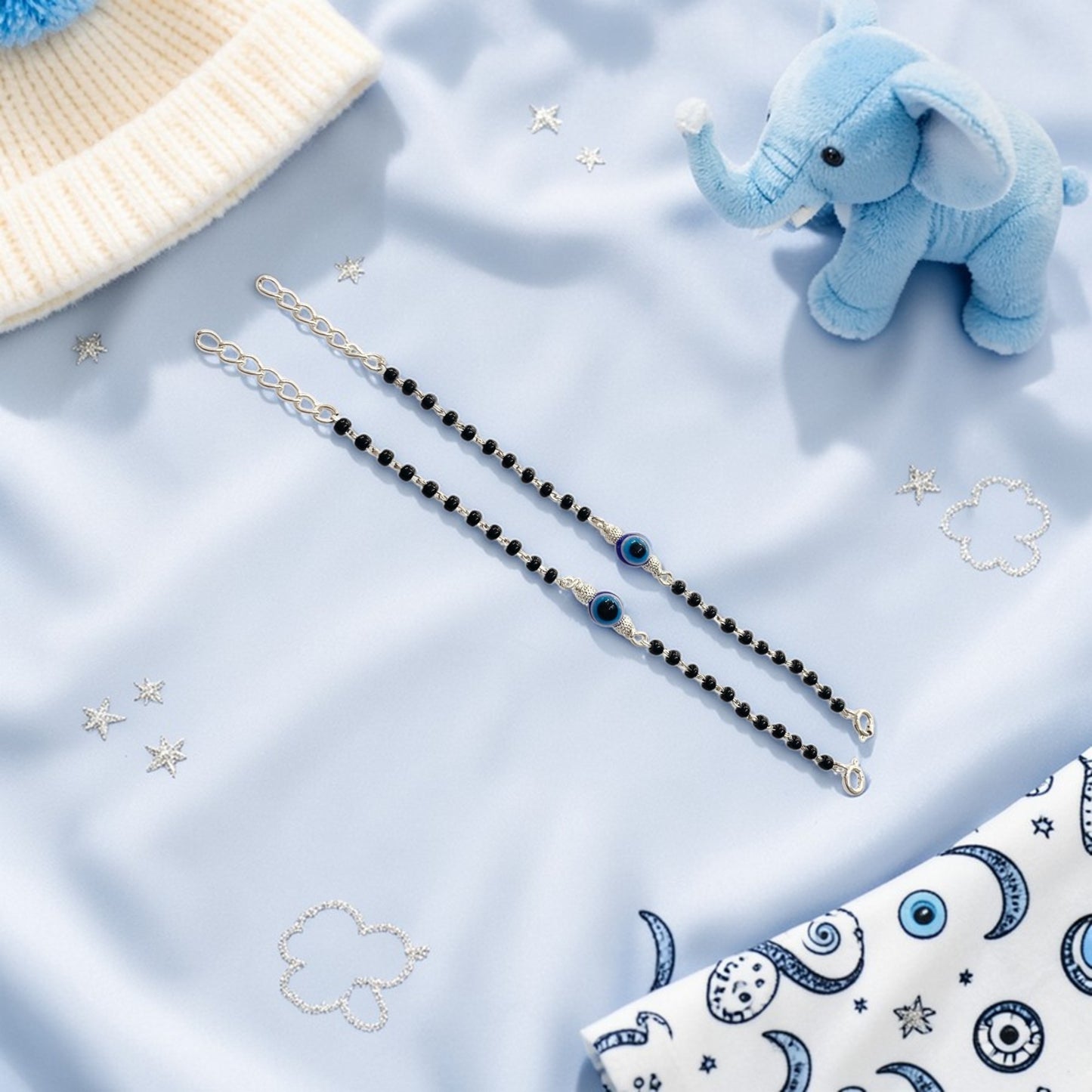925 Sterling Silver Classic Evil Eye Nazariya (0-2 years)