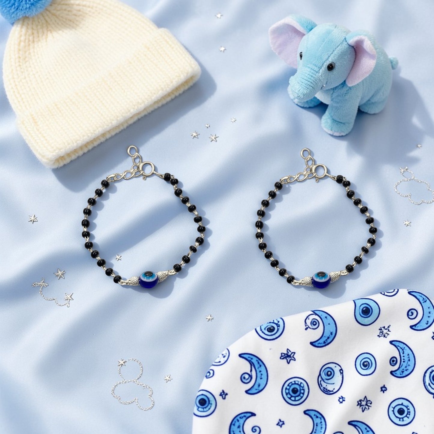 925 Sterling Silver Classic Evil Eye Nazariya (0-2 years)