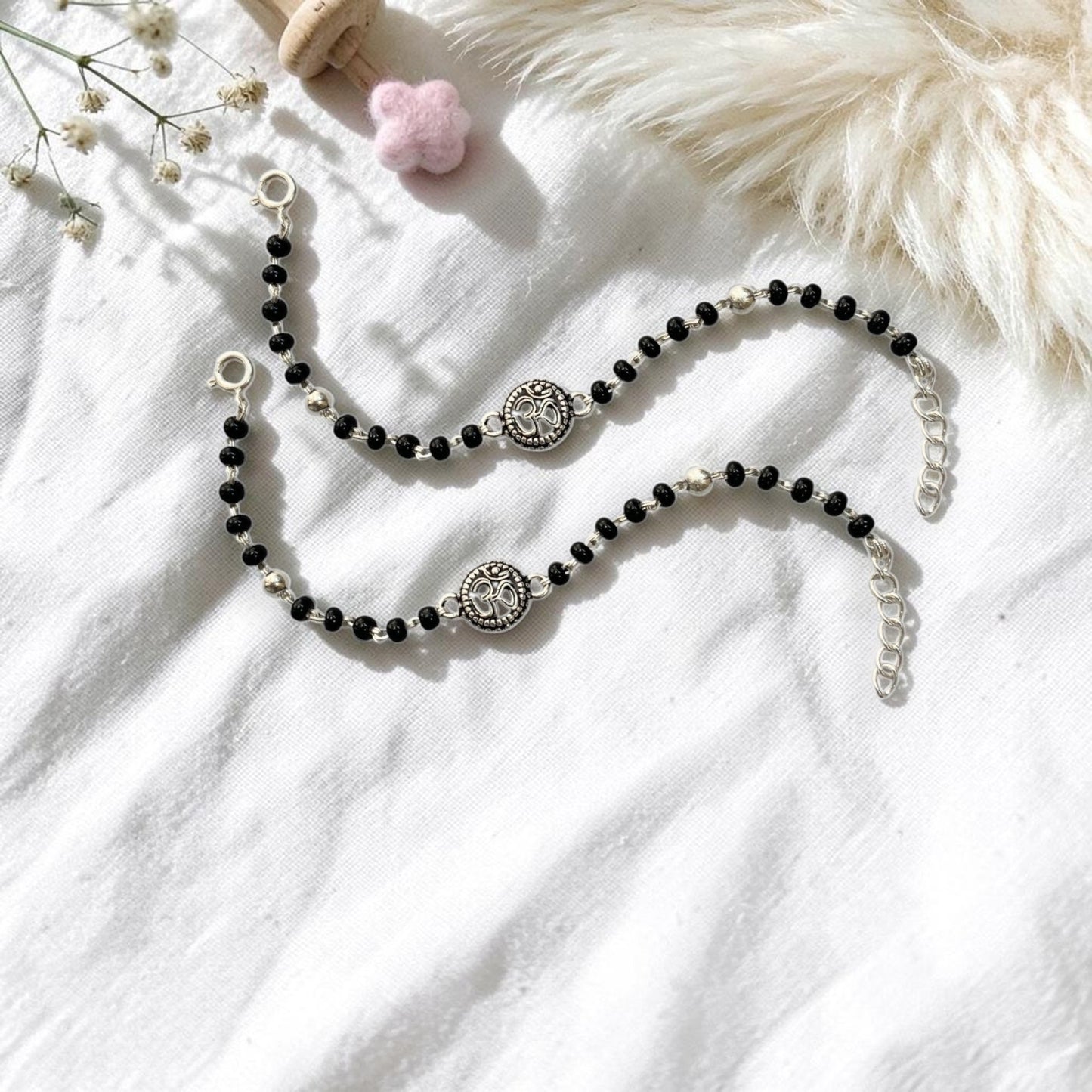 925 Sterling Silver Om Charm baby Nazariya (0-2 years)