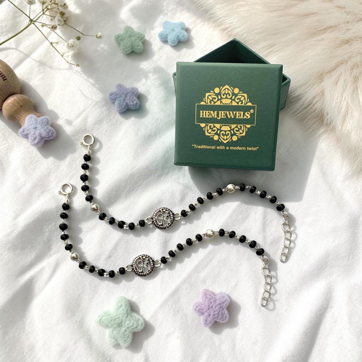 925 Sterling Silver Om Charm baby Nazariya (0-2 years)