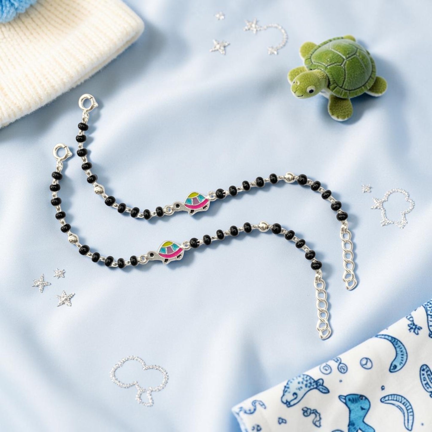 925 Sterling Silver Turtle Charm baby Nazariya (0-2 years)