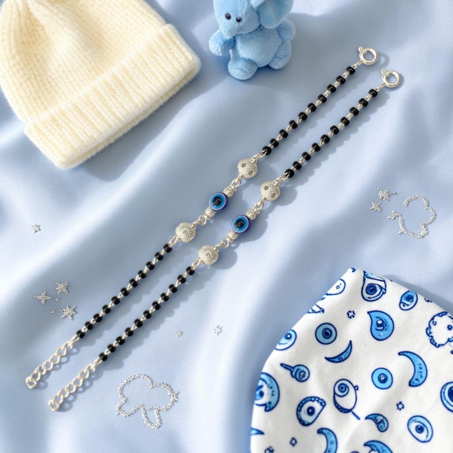 925 Sterling Silver Evil Eye Nazariya (0-2 years)