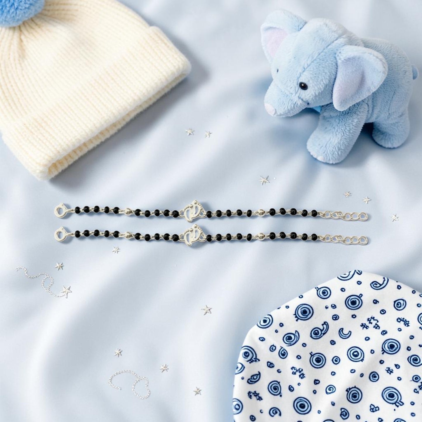 925 Sterling Silver Footprint Motif Baby Nazariya (0-2 years)
