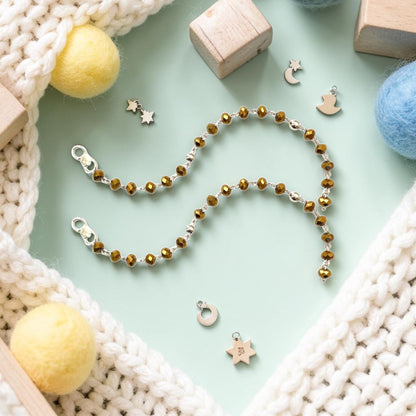 925 Sterling Silver Golden Bead Baby Nazariya (0-2 years)