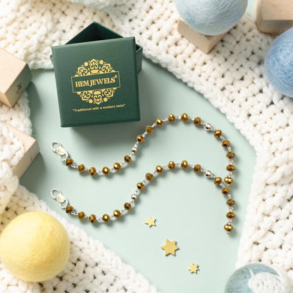 925 Sterling Silver Golden Bead Baby Nazariya (0-2 years)