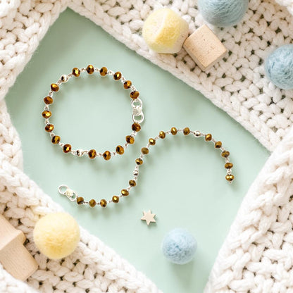 925 Sterling Silver Golden Bead Baby Nazariya (0-2 years)