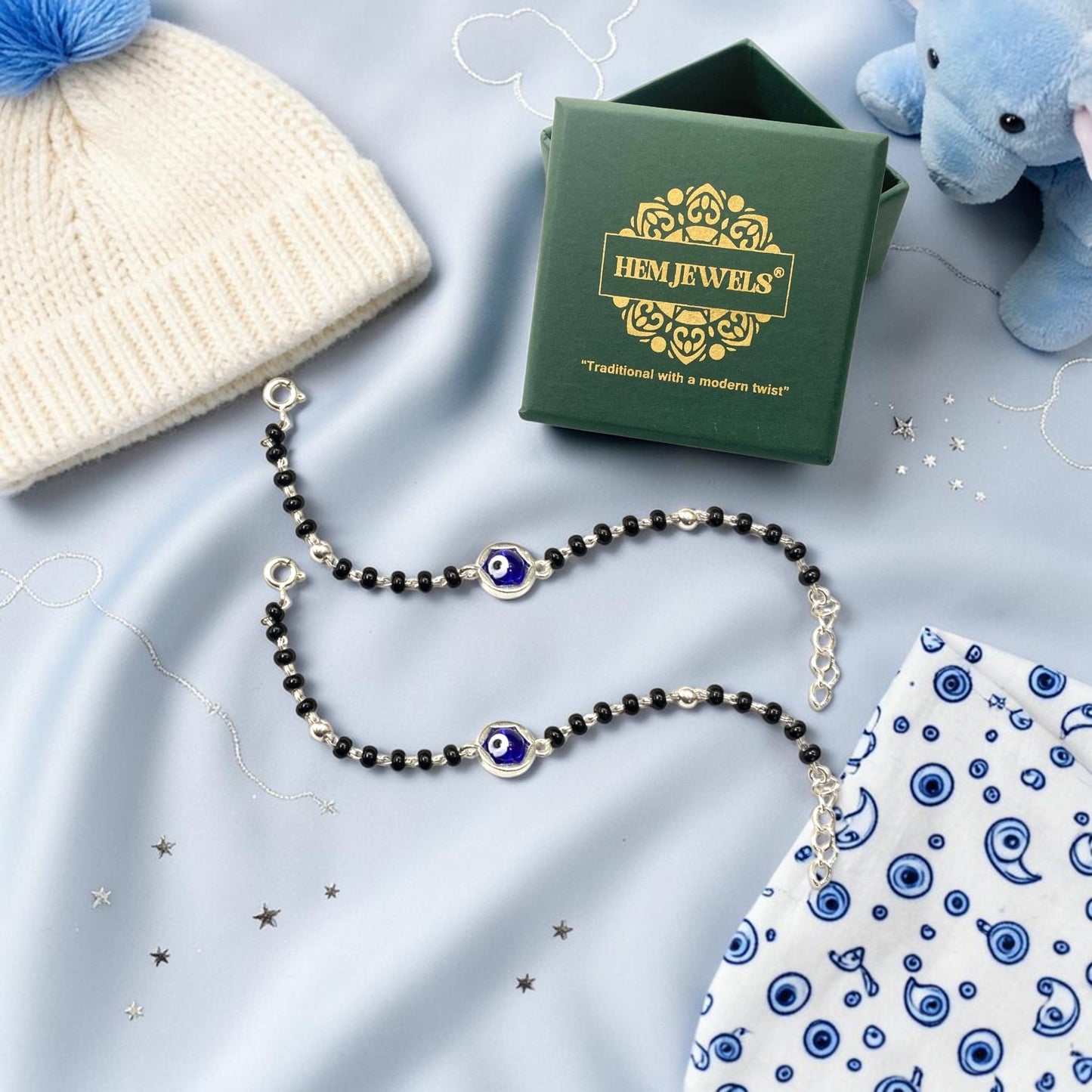 925 Sterling Silver evil Eye Baby Nazariya (0-2 years)