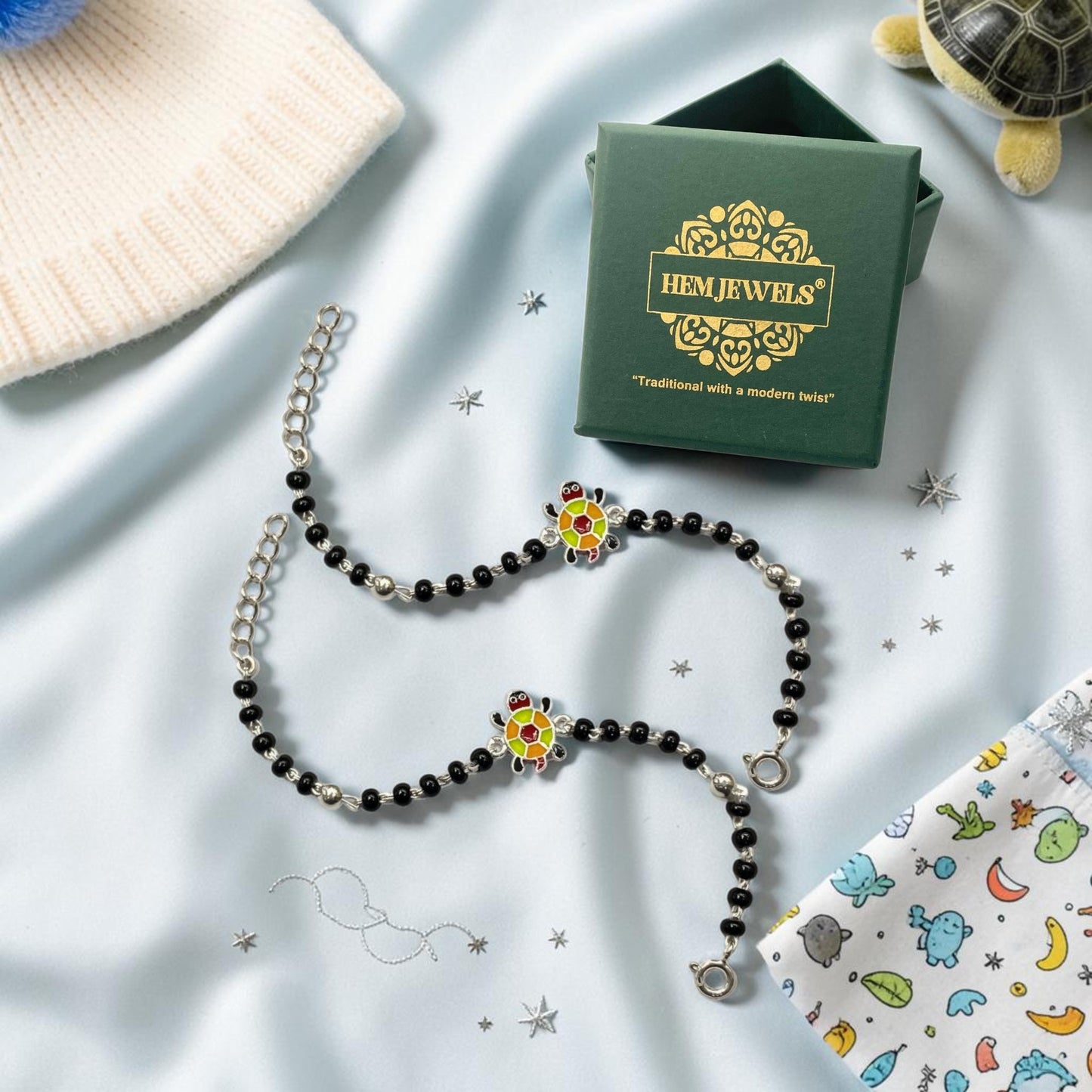 925 Sterling Silver Turtle charm baby Nazariya (0-2 years)