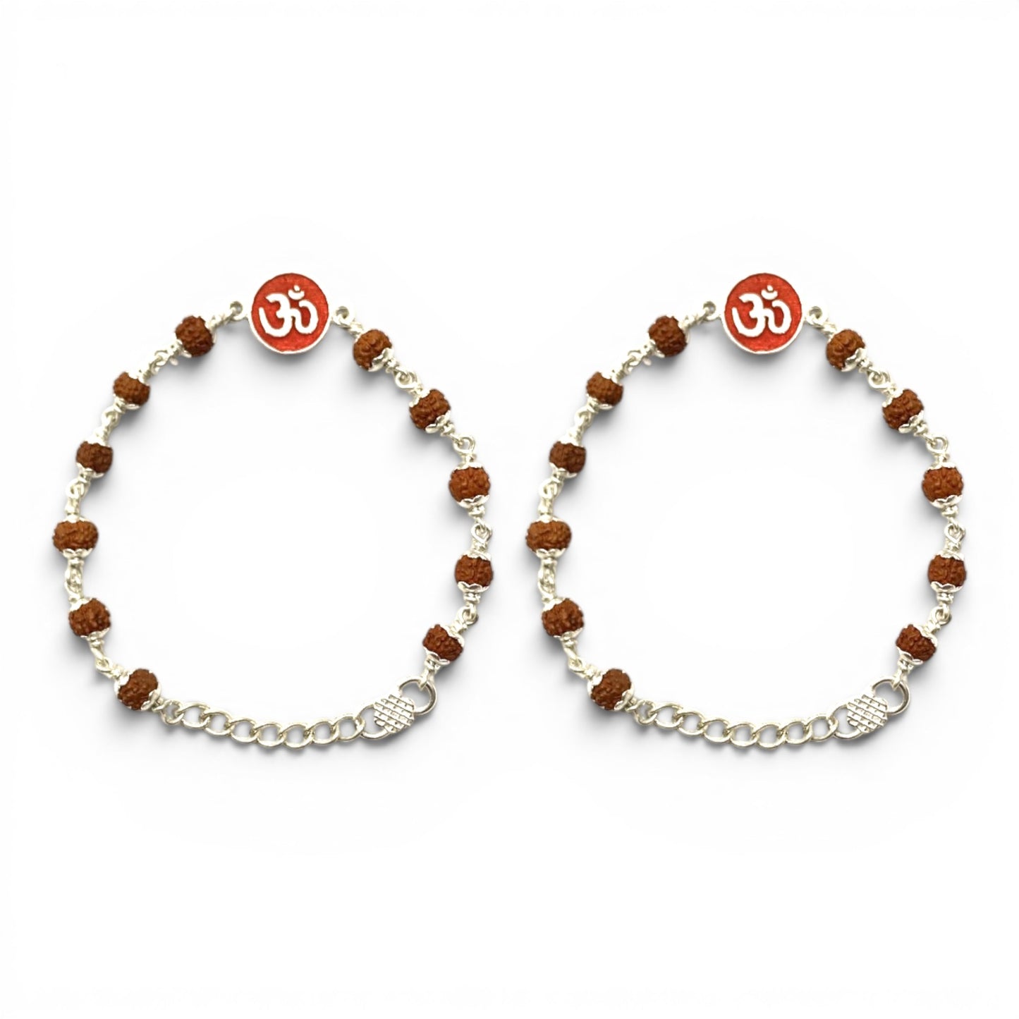 925 Sterling Silver rudraksh with om baby Nazariya (0-2 years)