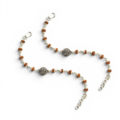925 Sterling Silver Rudraksha Om baby Nazariya (0-2 years)