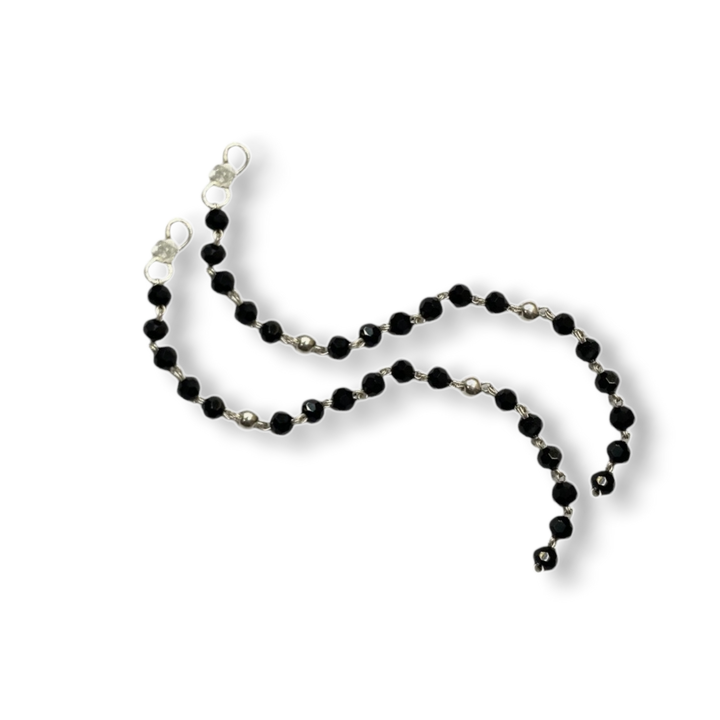 925 Sterling Silver black beads Baby Nazariya (0-2 years)