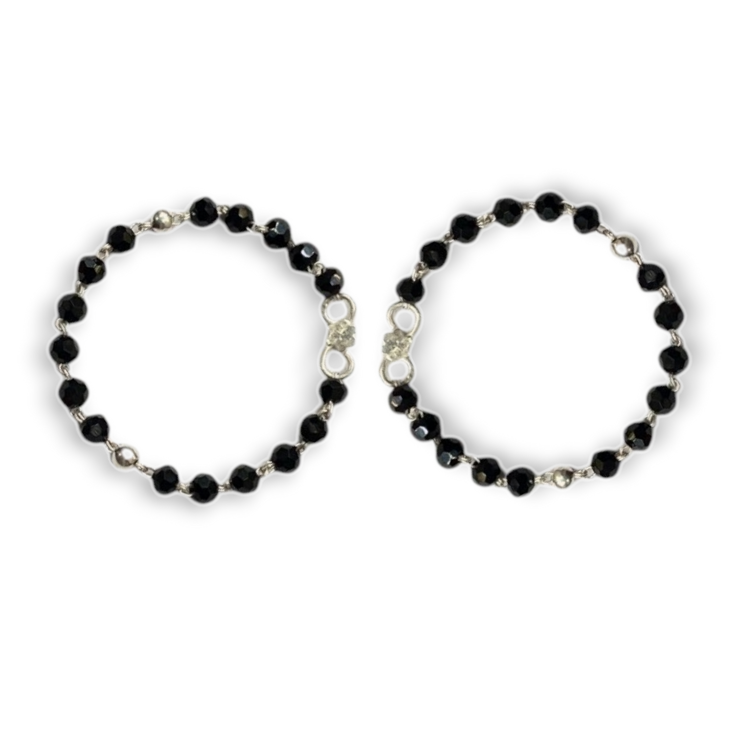 925 Sterling Silver black beads Baby Nazariya (0-2 years)