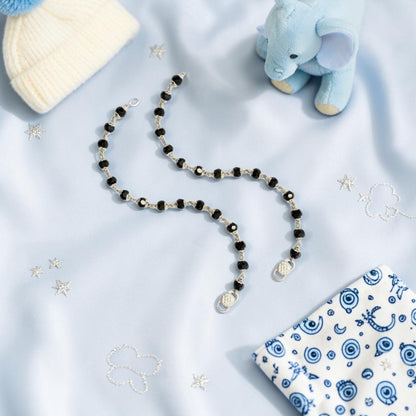 925 Sterling Silver Black Bead Baby Nazariya (0-2 years)