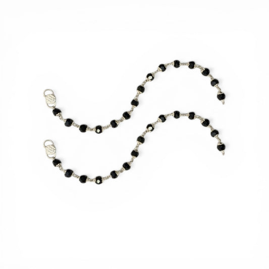 925 Sterling Silver Black Bead Baby Nazariya (0-2 years)