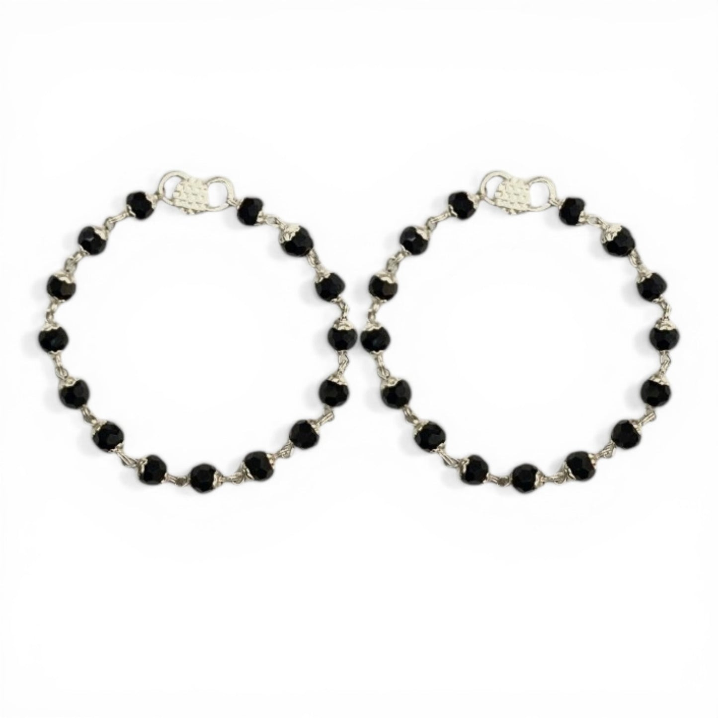 925 Sterling Silver Black Bead Baby Nazariya (0-2 years)
