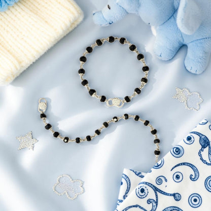 925 Sterling Silver Black Bead Baby Nazariya (0-2 years)