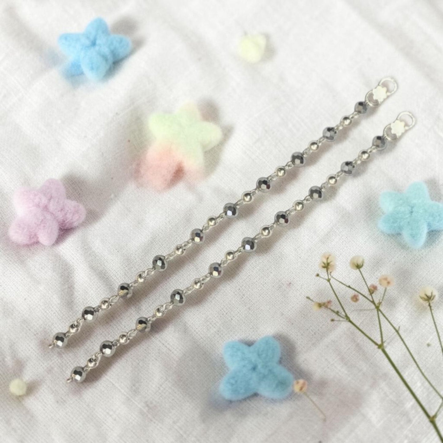 925 Sterling Silver Classic Black Beads Baby Nazariya (0-2 years)