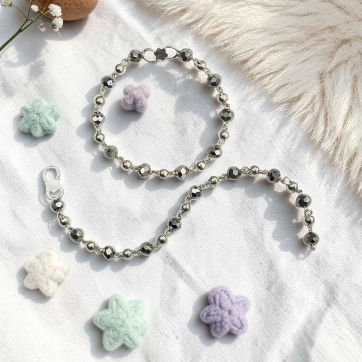 925 Sterling Silver Classic Black Beads Baby Nazariya (0-2 years)