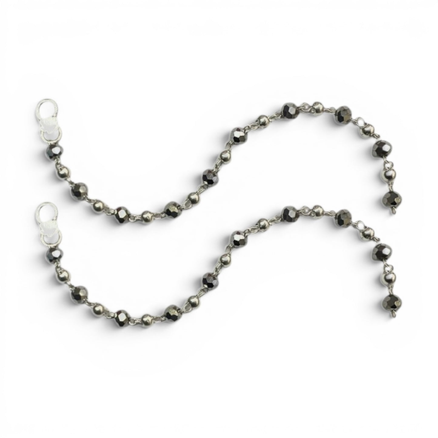 925 Sterling Silver Classic Black Beads Baby Nazariya (0-2 years)