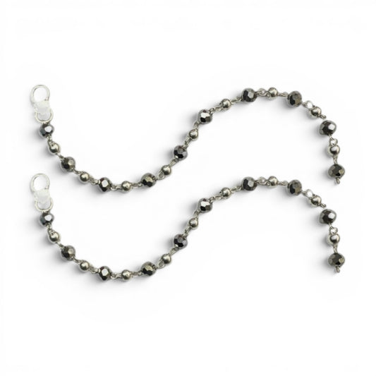 925 Sterling Silver Classic Black Beads Baby Nazariya (0-2 years)