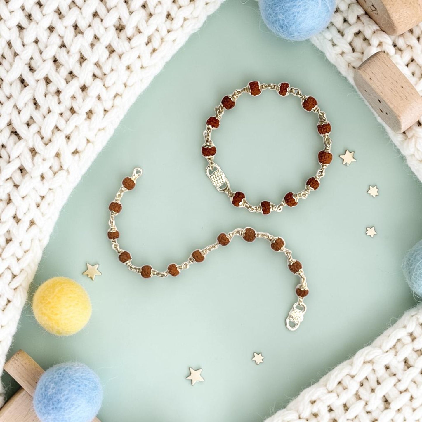 925 Sterling Silver Rudraksha Baby Nazariya (0-2 years)