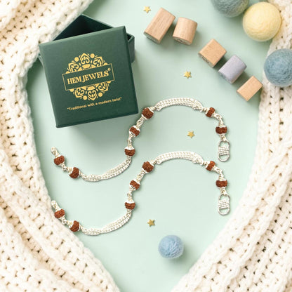 925 Sterling Silver Classic Rudraksha Baby Nazariya (0-2 years)