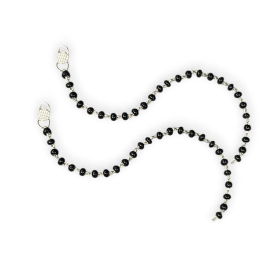 925 Sterling Silver Black Bead Baby Nazariya (0-2 years)