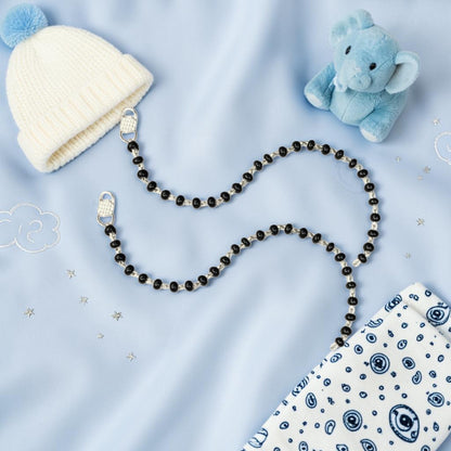 925 Sterling Silver Black Bead Baby Nazariya (0-2 years)