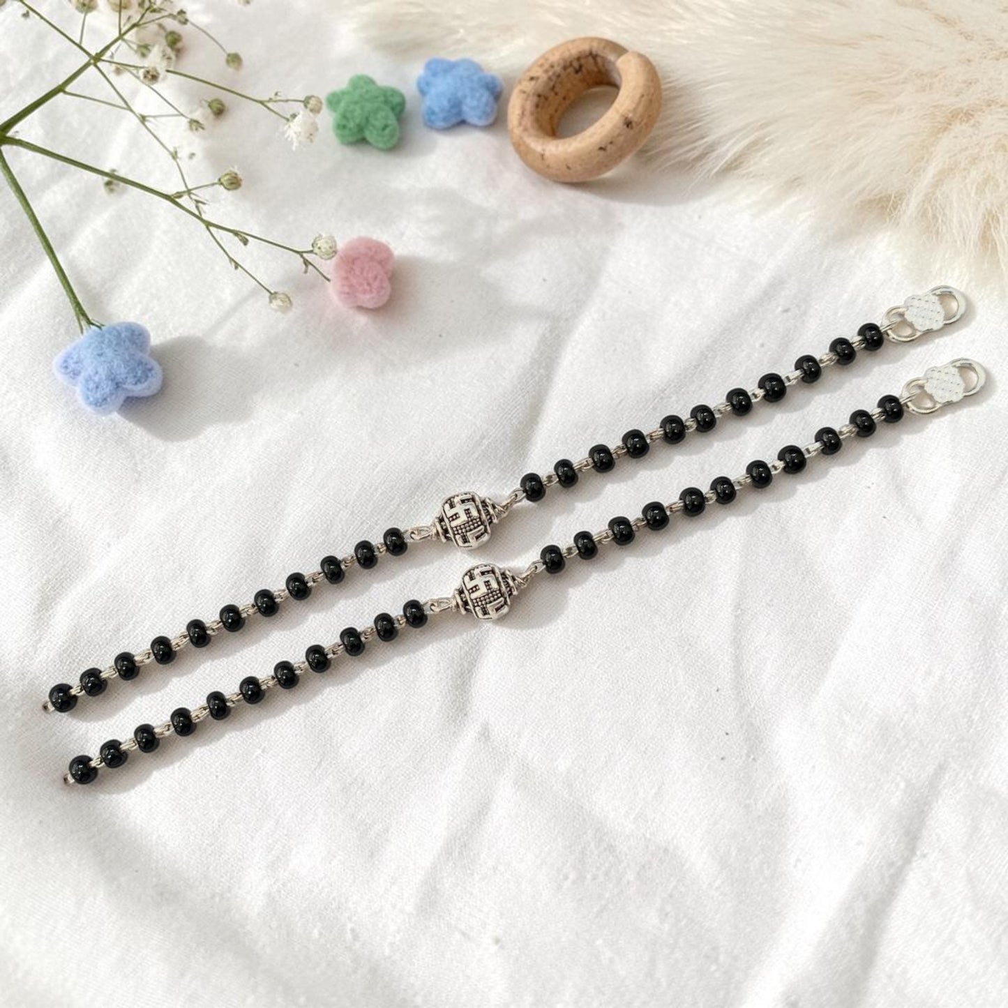 925 Sterling Silver Swastik baby Nazariya (0-2 years)