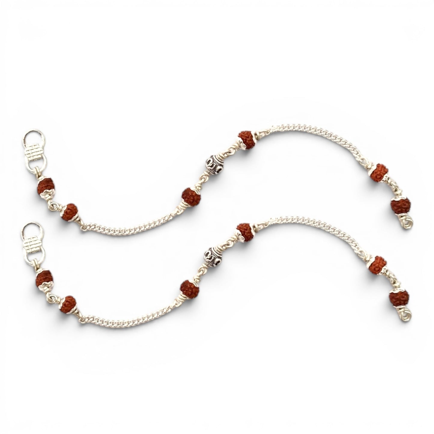 925 Sterling Silver Rudraksha Om Charm baby Nazariya (0-2 years)