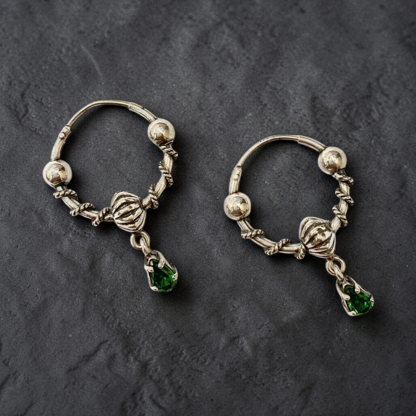 925 Sterling Silver Earrings ( Oxidise Element )
