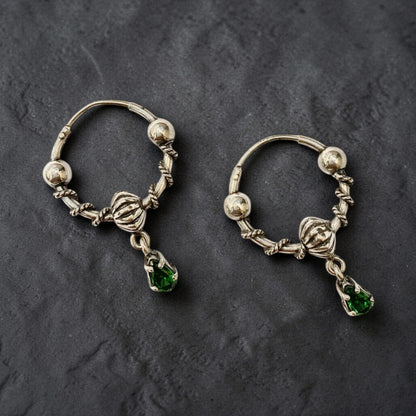 925 Sterling Silver Earrings ( Oxidise Element )