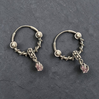 925 Sterling Silver Earrings ( Oxidise Element )