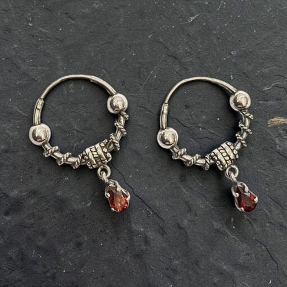 925 Sterling Silver Earrings ( Oxidise Element )
