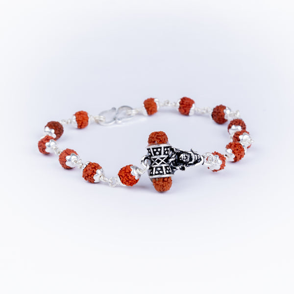 Hem Jewels® Silver Rakhi for Brother | Lord Shiva | Original Rudraksha ...