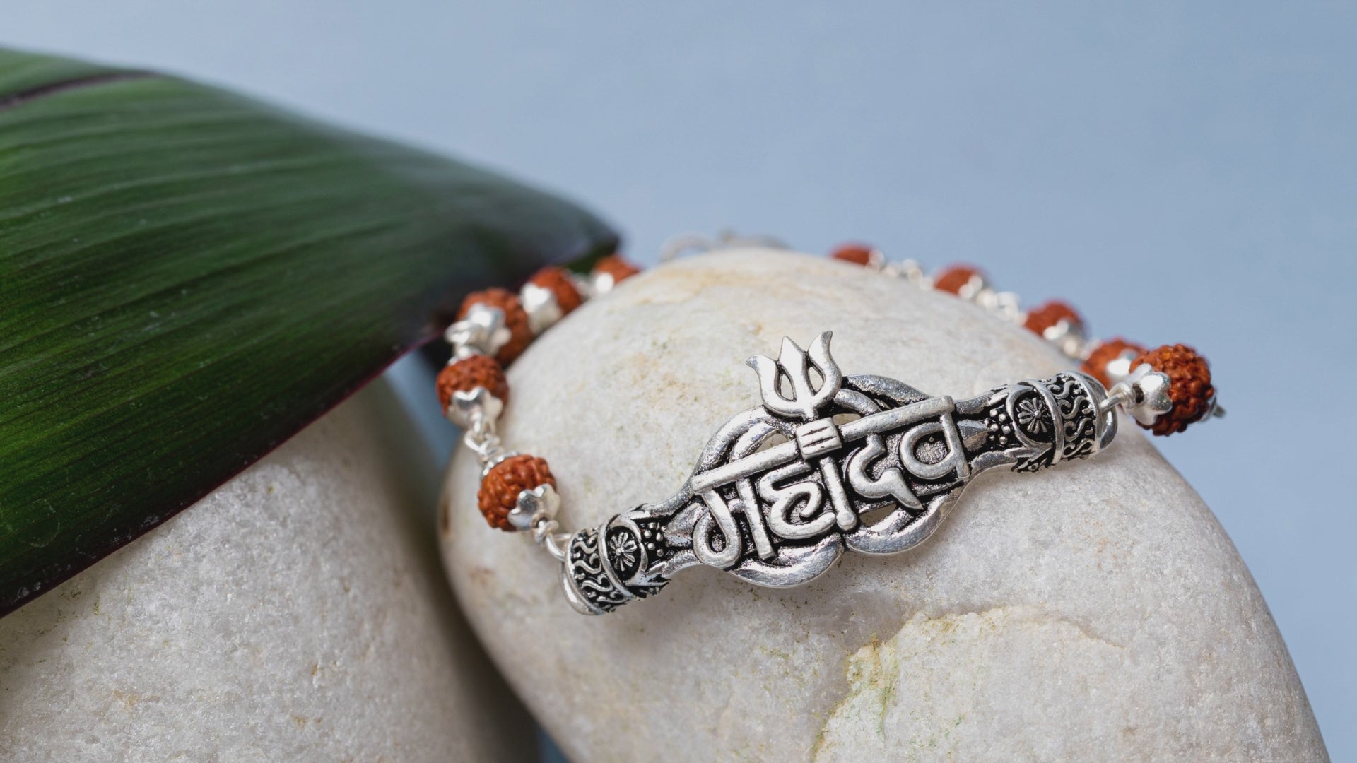 925 Sterling Silver Mahakal Moli with Rudraksha Bracelet Adjustable size |  eBay
